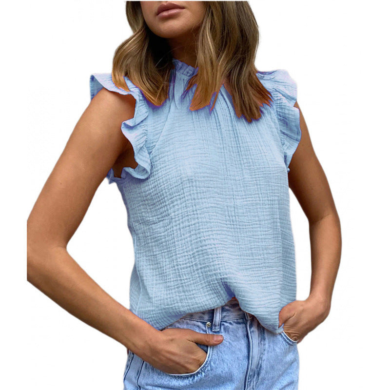 Femme Rynket Udsnit Struktureret Top Stilla