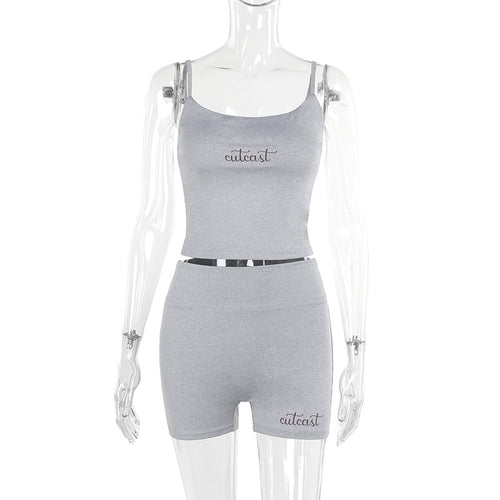 Dame sporty crop top og shorts sæt Skovae