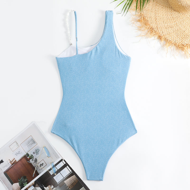 Damer Én-delt badedragt med asymmetrisk udskæring og moderne cut-out Stilla
