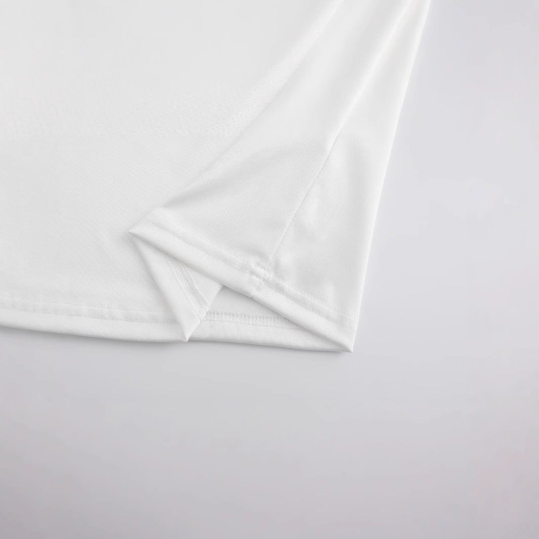 Dame Oversized Crop-T-Shirt med kunstnerisk grafiktryk Skovae