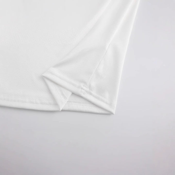 Dame Oversized Crop-T-Shirt med kunstnerisk grafiktryk Skovae