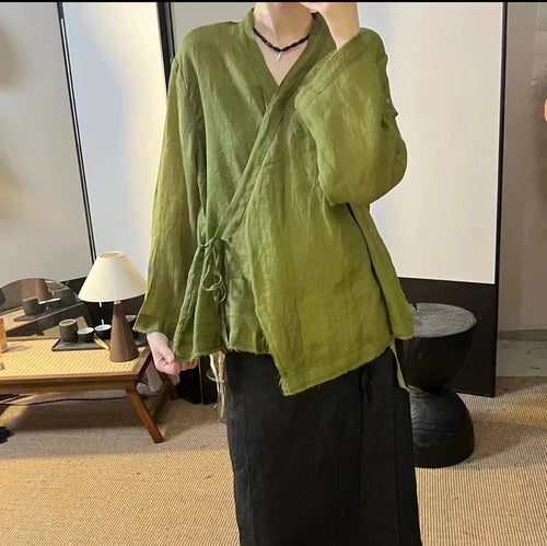 Femme Letvægts Tie-Front Langærmet Bluse Stilla