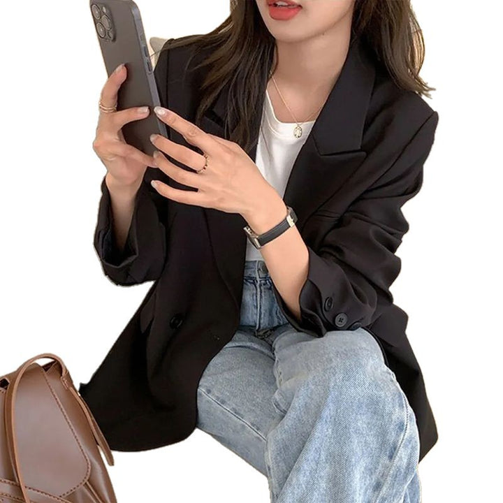Damernes oversized blazer med struktureret stof Stilla