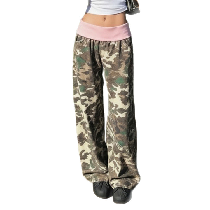 Dame Lette Camouflage-Relax-Bukser Skovae