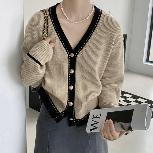 Femme Knaplukning Tekstureret Strikcardigan Stilla