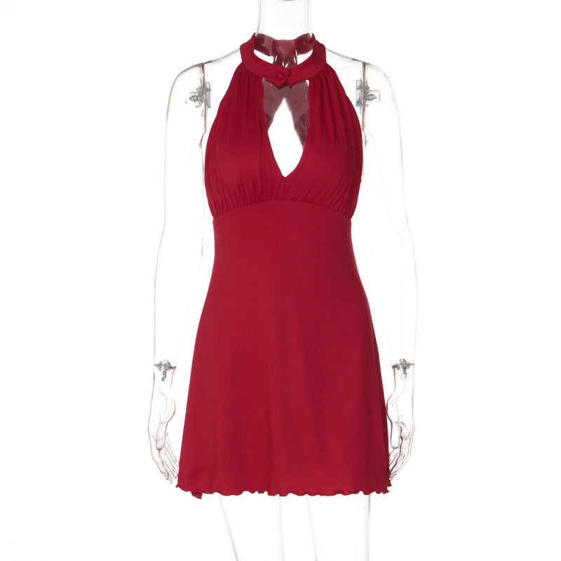 Damen Neckholder Sommerkleid Skovae