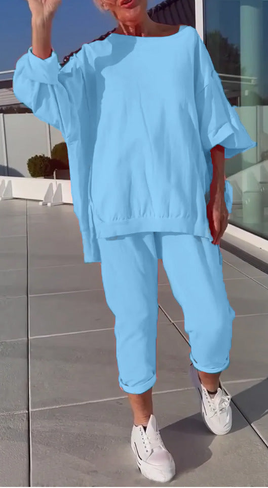 Damer Casual Sport outfit med oversized top og komfortable bukser Stilla