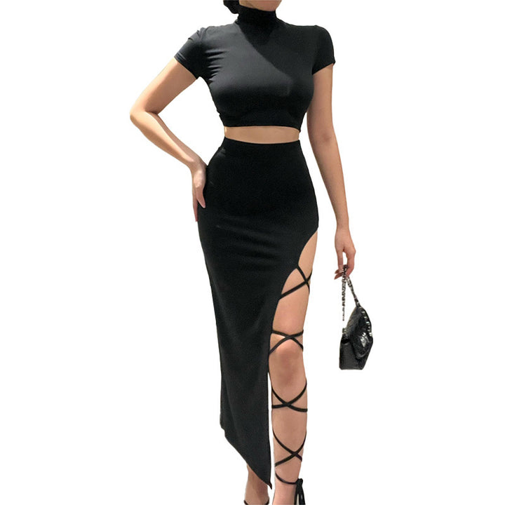 Dame asymmetrisk Cut-Out Maxikjole Stilla