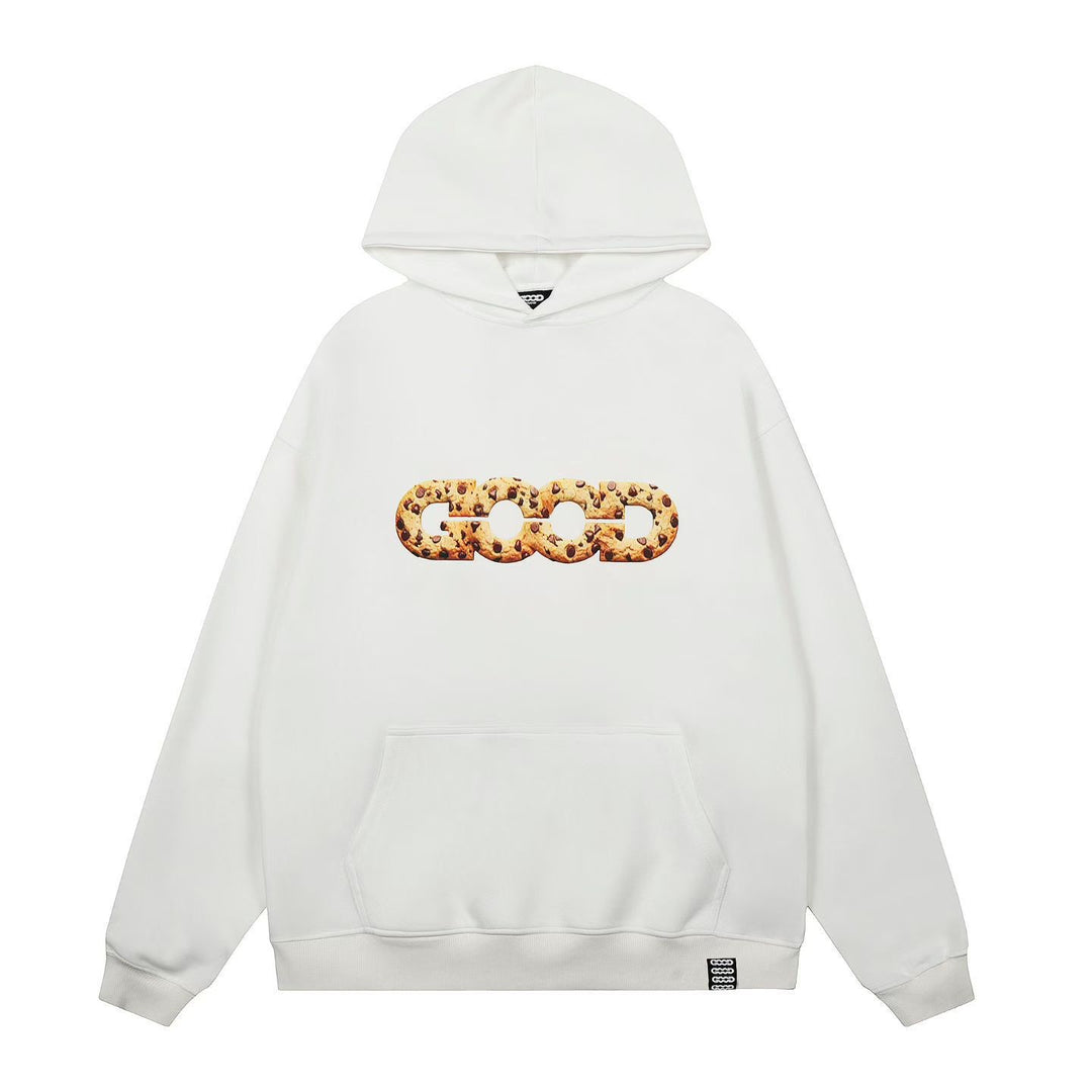 Kvinders hætte sweatshirt med trendy cookie design Skovae