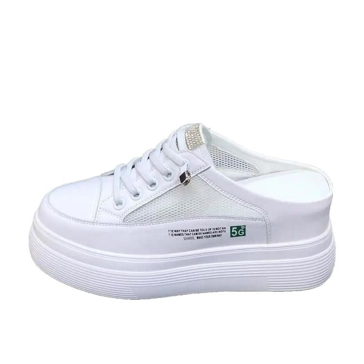 Dame Plateau-Sneakers med åndbart mesh og elegant slip-on design Stilla