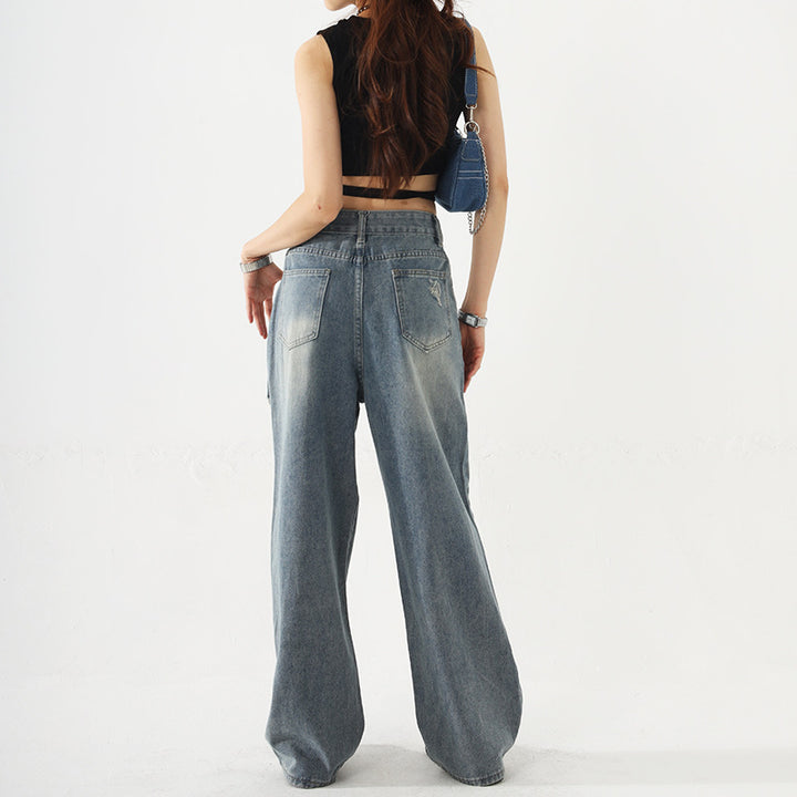 Dame Distressed Relaxed Fit Jeans Stilla