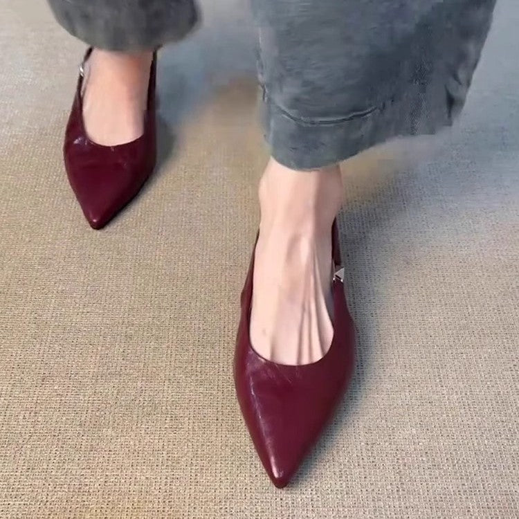 Kvinder Elegante Spids Tå Flade Slip-On Sko Stilla