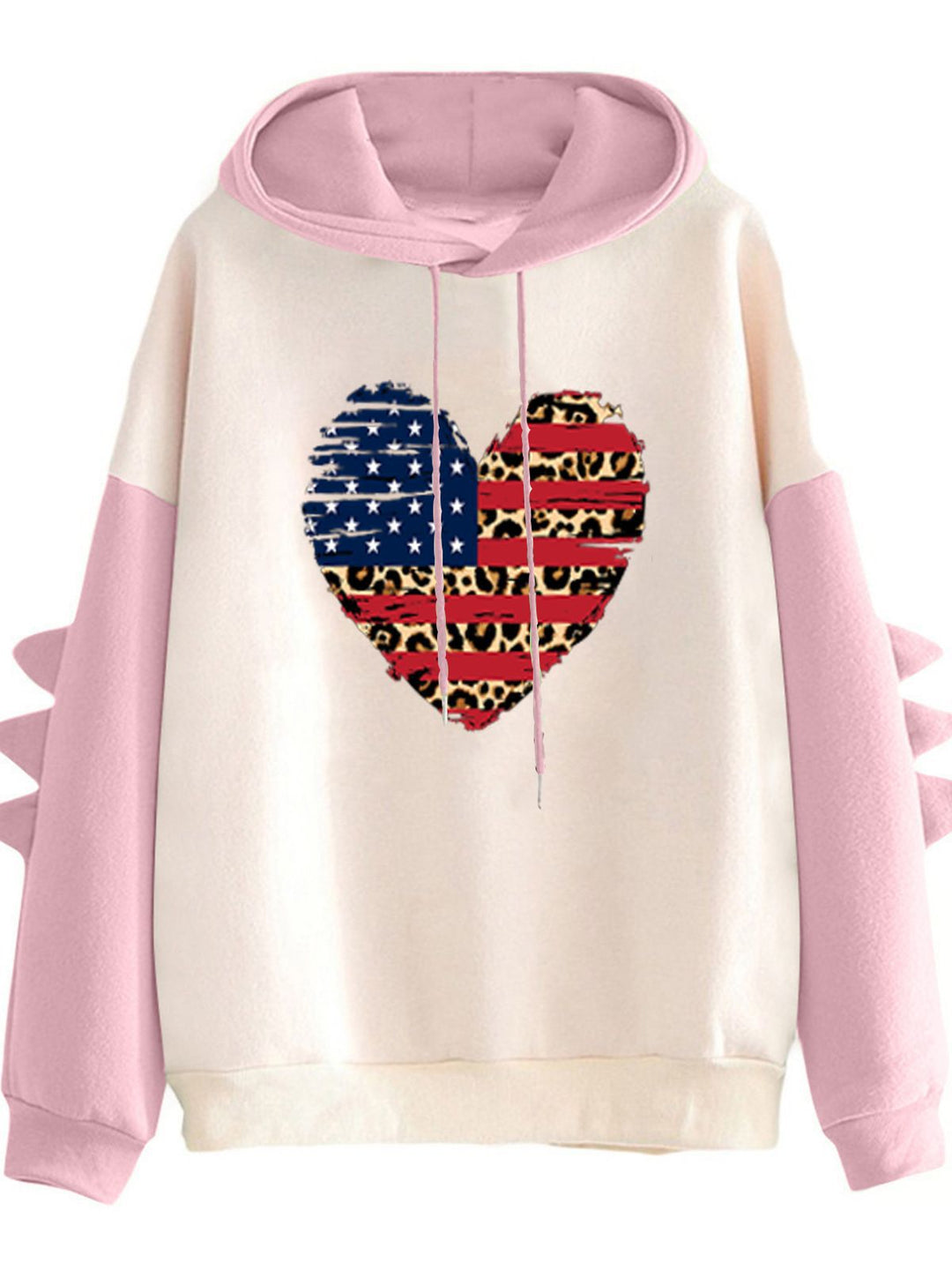 Dame hoodie med unikt hjerte design og trendy detaljer Stilla