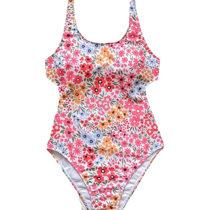 Dame Floral Print Højskåret Én-dels Badedragt Stilla