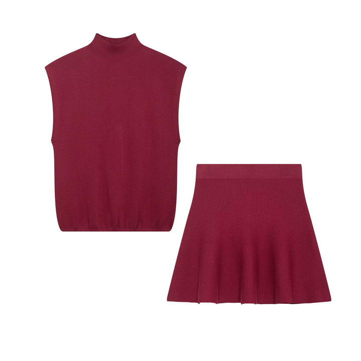 Femme Udskaffet Strikket Mini Nederdel Stilla
