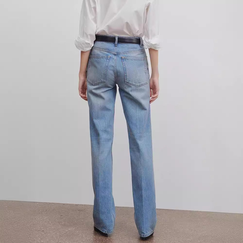 Damer højtaljede, brede jeans Stilla