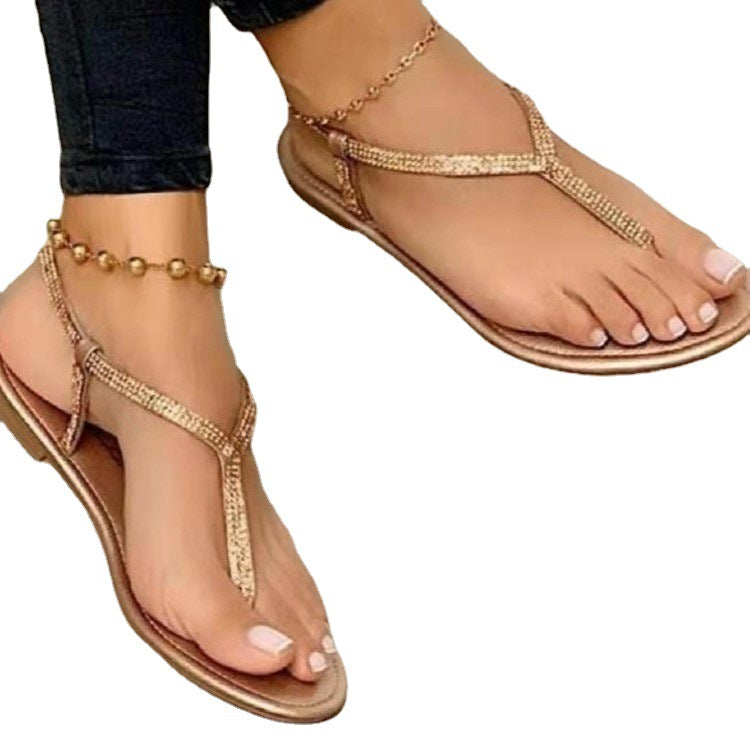 Dame fodseng sandaler i elegant design med glitrende dekorativ accent Stilla