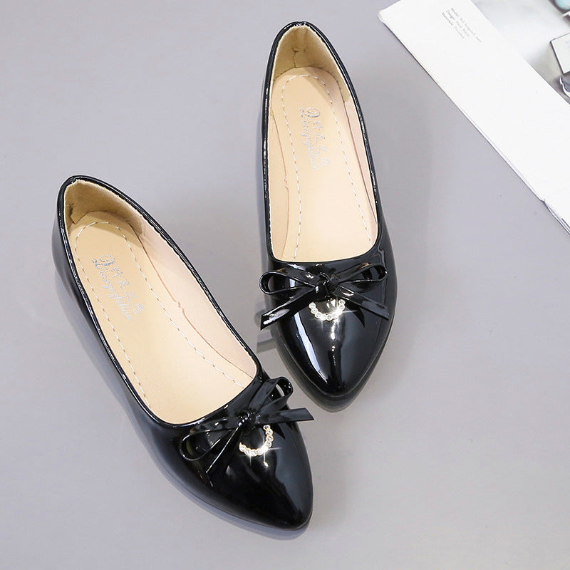 Dame Ballerinas med elegant sløjfe-design og skinnende accent Stilla