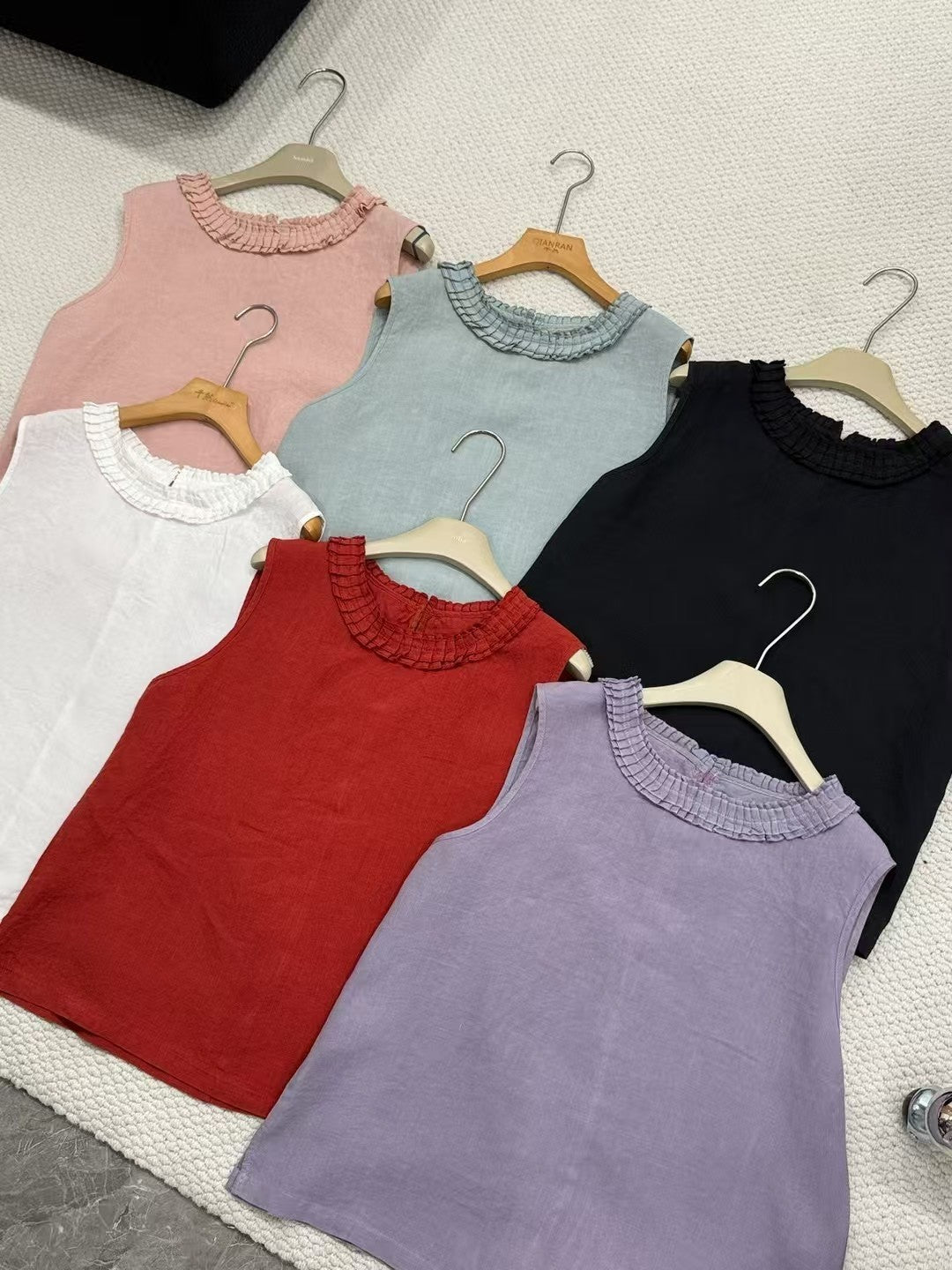 Femme Rynketudskæring Bomulds Tanktop Stilla