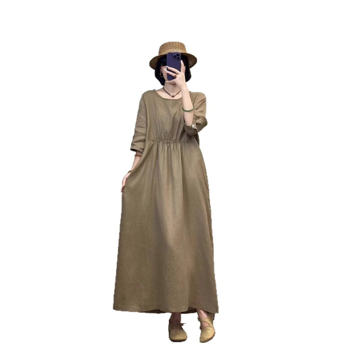 Dame Elegant Maxi-Kjole med Empire-talje Stilla