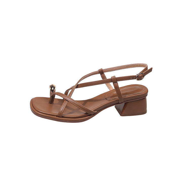 Dame elegante blokhæl slide sandaler Stilla
