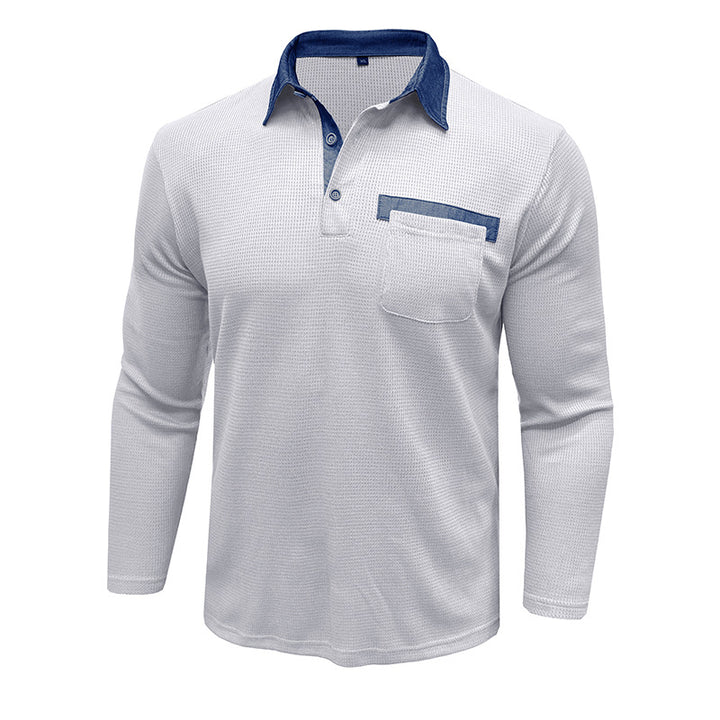 Herrer langærmet polo T-shirt Stilla