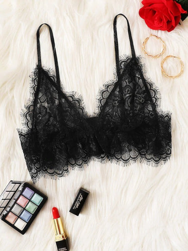 Dame Blomster-Spids-Bralette Stilla