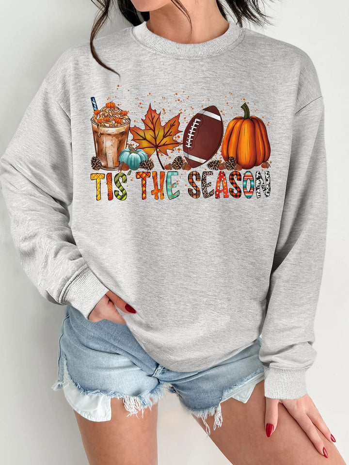 Women's sweatshirt with autumn motif and relaxed fit Stilla