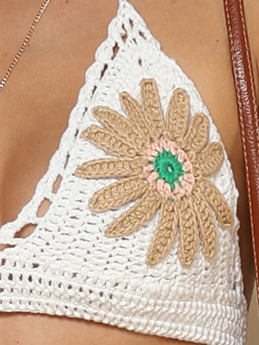 Dame hæklede blomster-Bralette-top Stilla