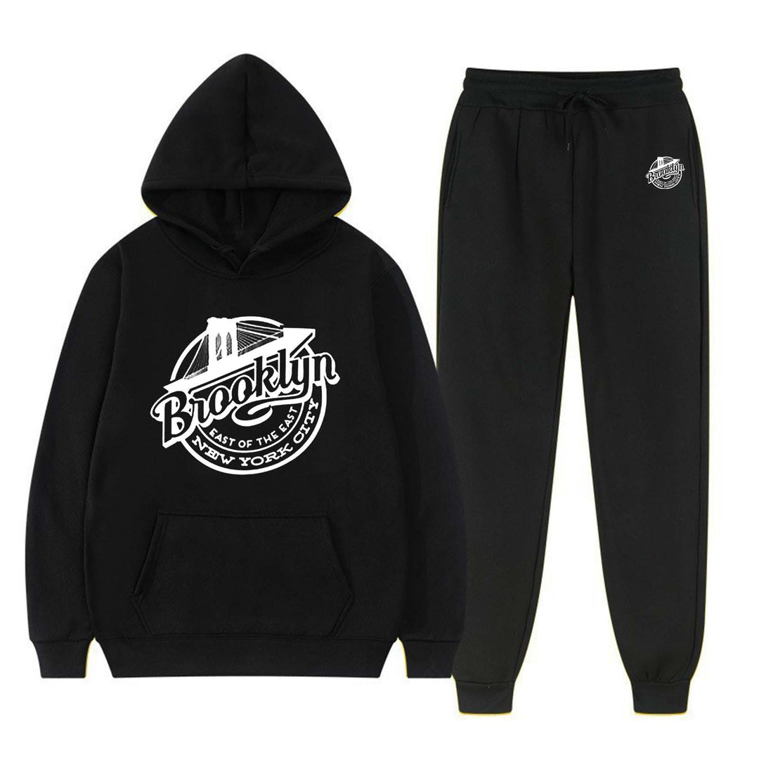 Kvinders fritids sweat suit med stilfuld Brooklyn print Skovae