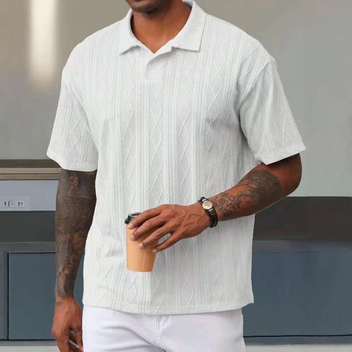 Herre Poloshirt med struktureret design Stilla