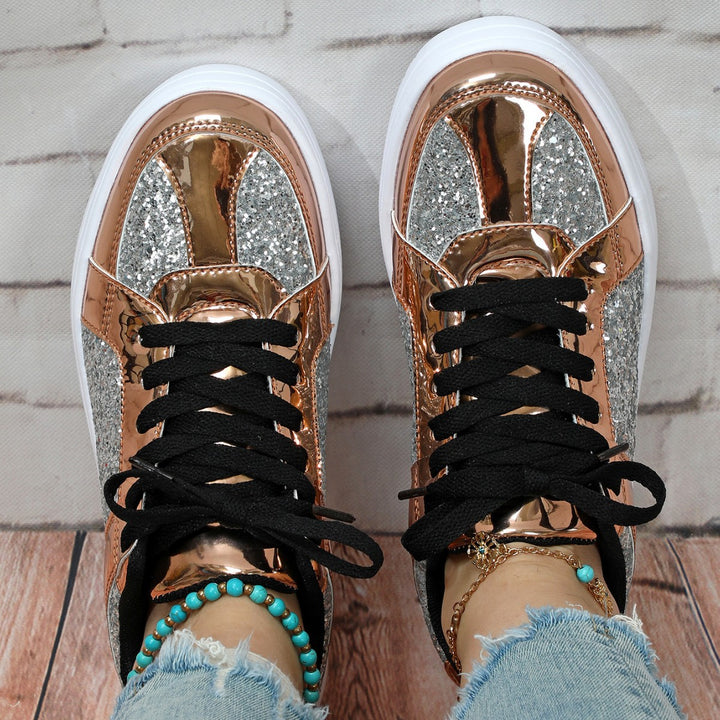 Dame Mode Glimmer-Sneakers Stilla