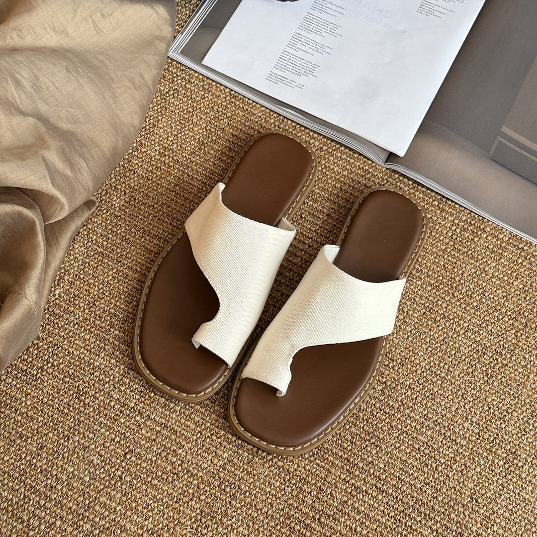 Dame Casual Tanga Slide Sandaler med polstret fodbed Stilla