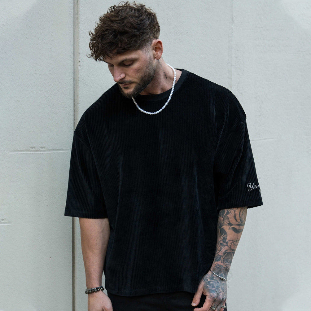 Herrer bomulds T-shirt med struktureret design og afslappet pasform Stilla