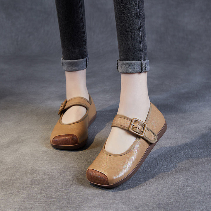 Dame Elegante Mary Jane Ballerinas med Behagelige Spænde-Detajler Stilla