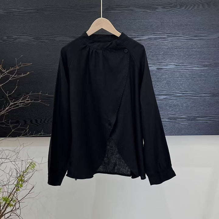 Femme Draped Wrap Bluse Stilla