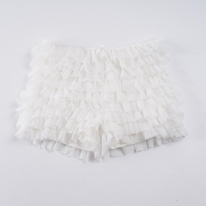 Dame Rynke-shorts med elastisk talje og legende design Skovae
