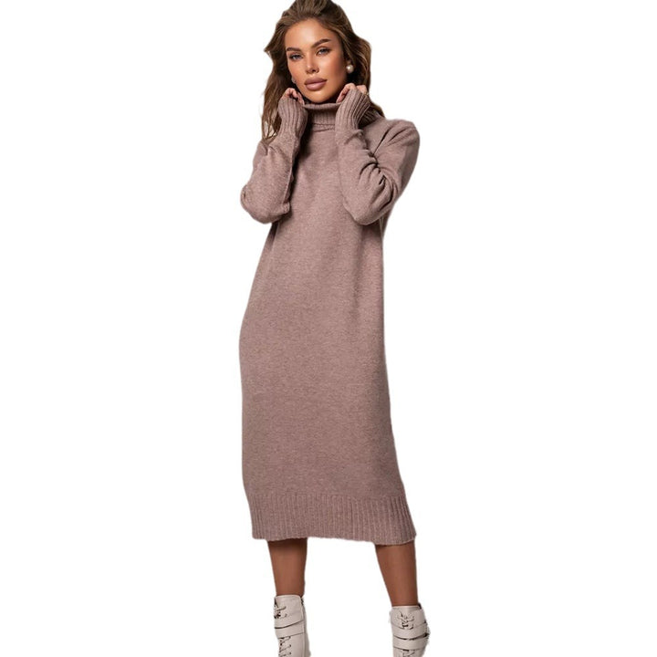 Femme Højhalset Oversized Strikkjole Stilla