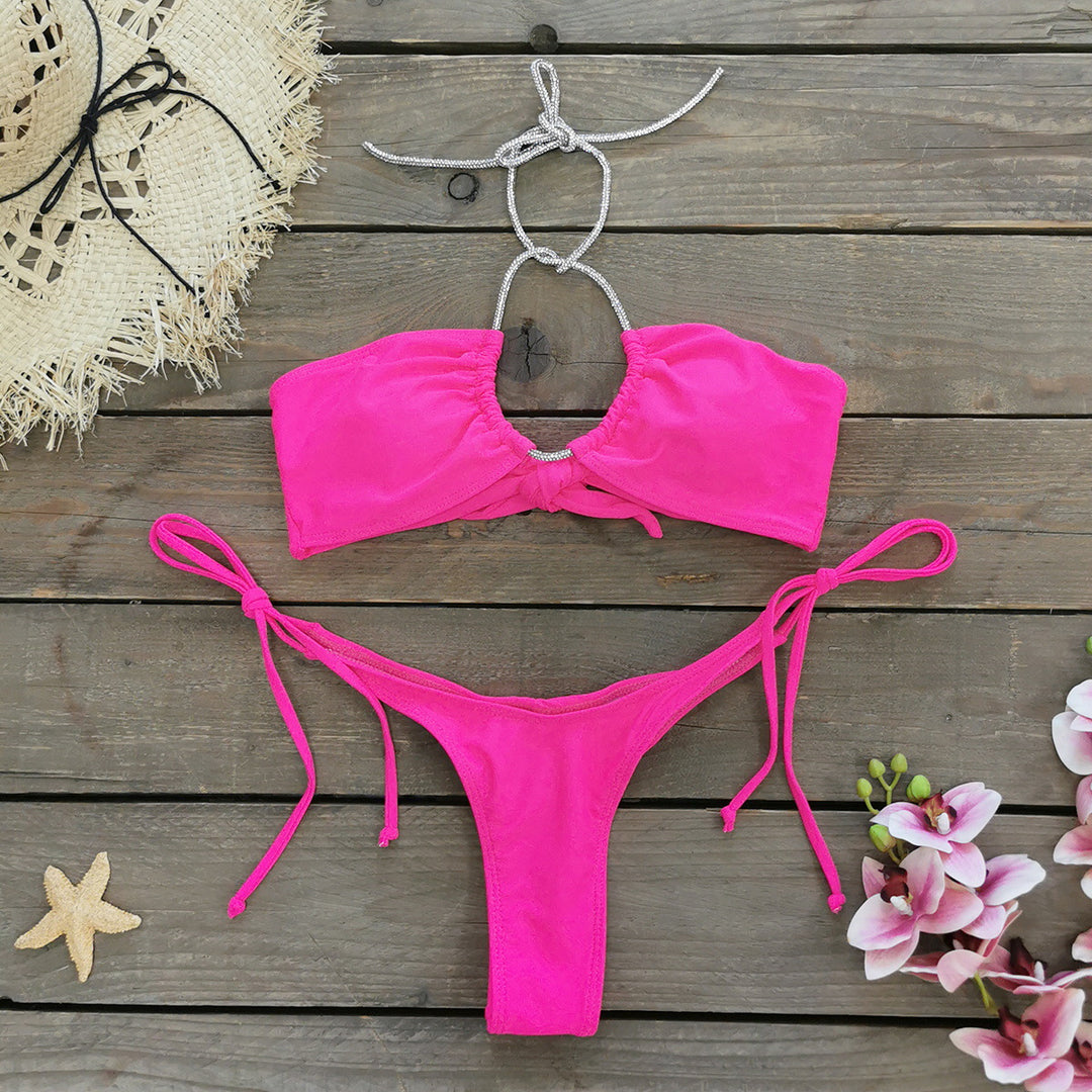 Dame Bikini-sæt med detalje-kærligt bustier-overdel og justerbare stropper Stilla