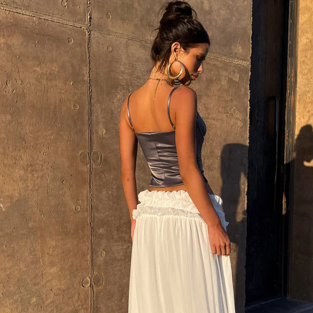 Dame Satin-Bustier med struktureret bustier-form Stilla