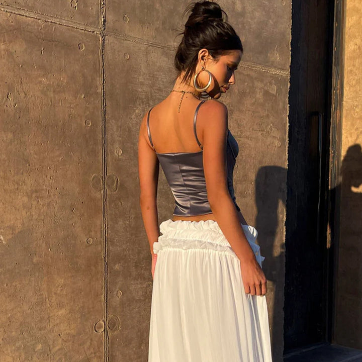 Dame Satin-Bustier med struktureret bustier-form Stilla