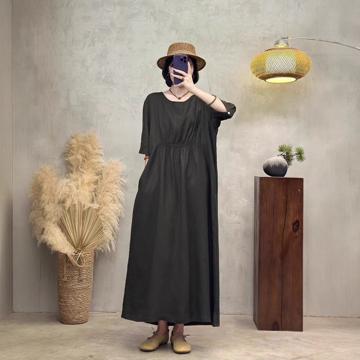 Dame Elegant Maxi-Kjole med Empire-talje Stilla
