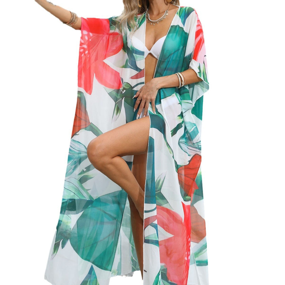 Dame Floral Print Let Strand Kimono Stilla