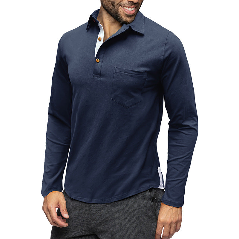 Herre Langærmet Polo T-shirt Stilla