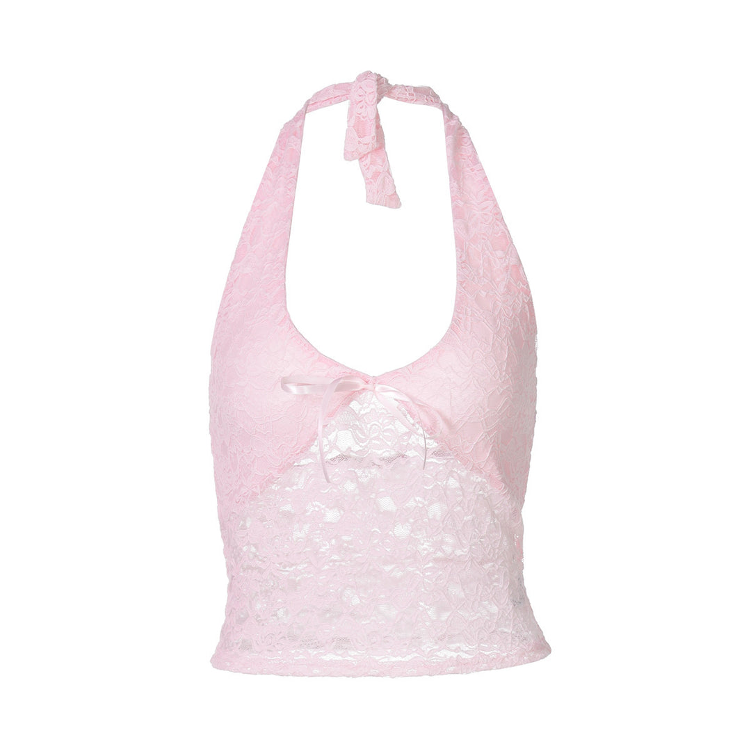 Damer Elegant Spidsetop med Halterdesign og justerbare stropper Stilla