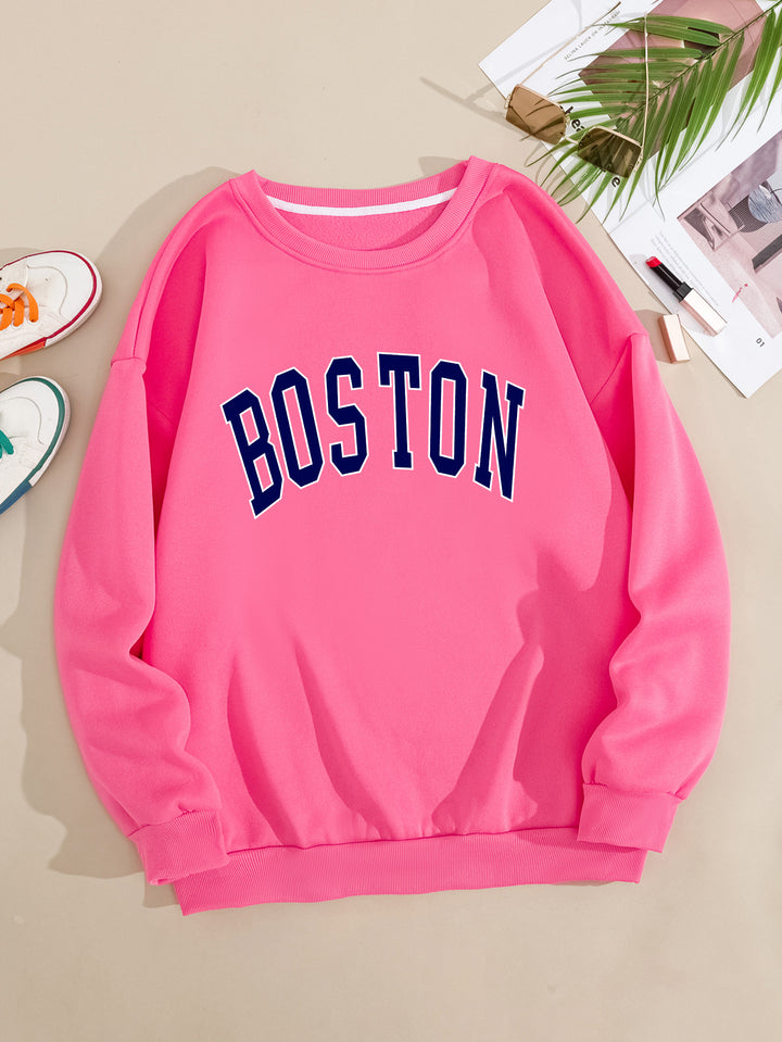 Kvinder casual sweatshirt med Boston print Skovae