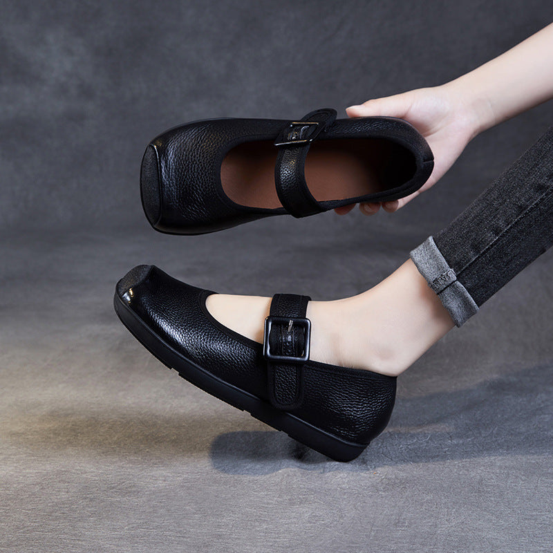 Dame Elegante Mary Jane Ballerinas med Behagelige Spænde-Detajler Stilla
