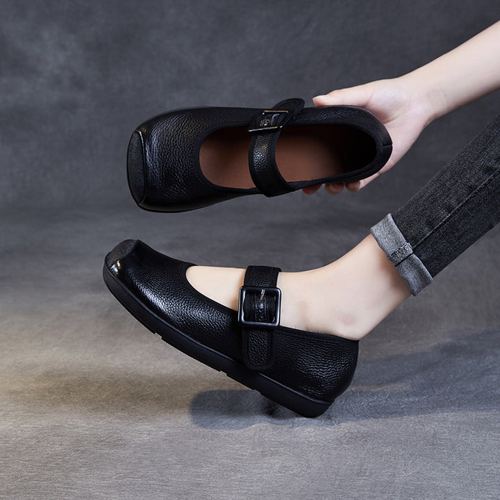 Dame Elegante Mary Jane Ballerinas med Behagelige Spænde-Detajler Stilla
