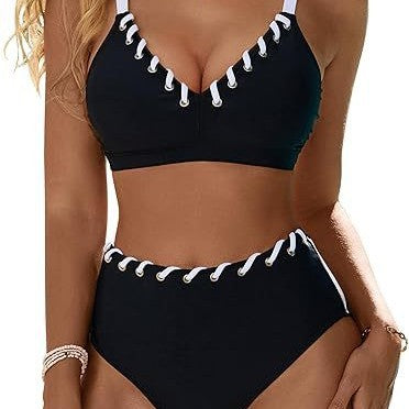 Dame Sporty Bikini-Sæt med fashionable snøringsdetaljer Stilla