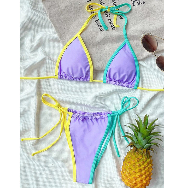 Dame Vendbart Triangel-Bikini-Sæt Stilla 1750839715